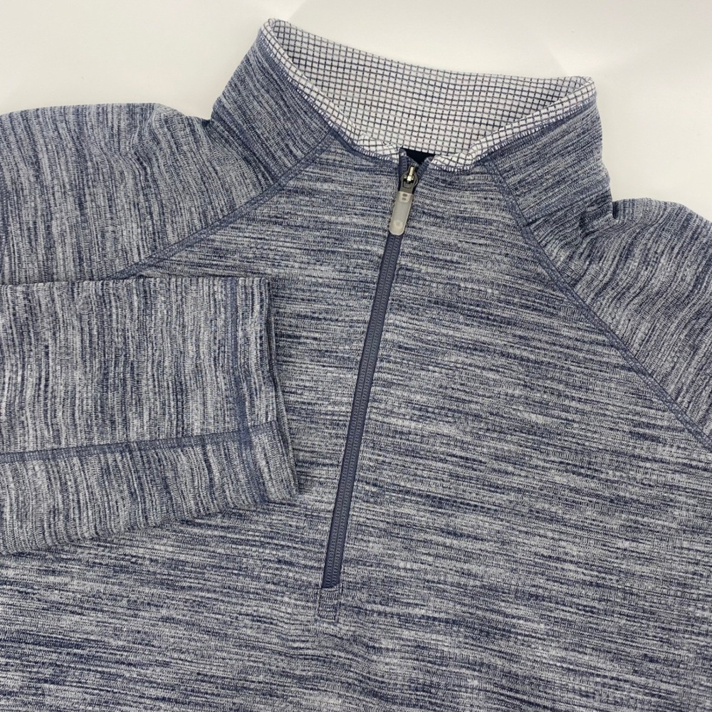 IBKUL Quarter Zip Pullover Mens XL Blue Space‎ Dye UPF 50+ Performance Top
